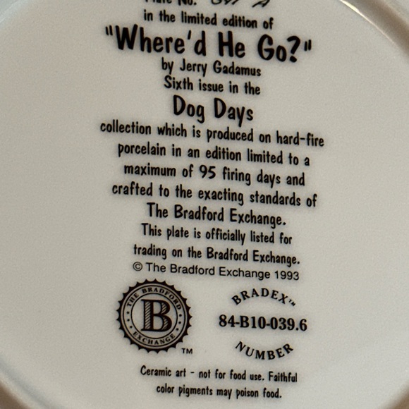 Limited Edition Bradford Exchange Collector Plate - Labrador Retriever Puppies - Picture 10 of 12